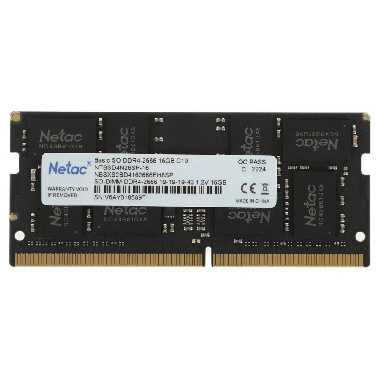 Оперативная память NETAC Basic NTBSD4N26SP-16 DDR4 - 16ГБ 2666МГц, для ноутбуков (SO-DIMM), Ret