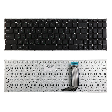 Клавиатура Asus X556, F556, X756U, X756UB, X756UJ, Плоский Enter. Черная, без рамки. 9Z.N8SSQ 00R