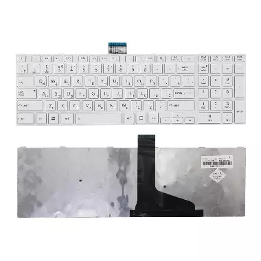 Клавиатура для ноутбука Toshiba L50D, L70-A, S50, S70 белая с рамкой MP-11B56SU-9201A, NSK-TVMSU