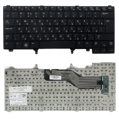 Клавиатура Dell Latitude E5420, E6220, E6320, E6420. Г-образный Enter. Черная, без рамки. NSK-DV0BF