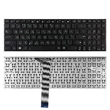 Клавиатура Asus K56, K56C, K550D. Плоский Enter. Черная, без рамки. PN: MP-12F53US-5283W.
