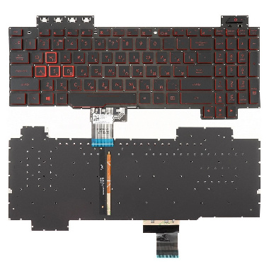 Клавиатура для ноутбука Asus FX504 черная с подсветкой  P/N: AEBKLU03010, V170746GS1