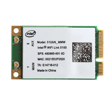 Модуль Wi-Fi карта для ноутбука Intel WiFi Link 5100 2,4/5 ГГц 802.11N Bluetooth 4,0 Mini PCI-E