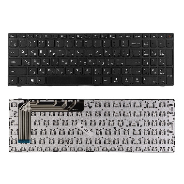 Клавиатура Lenovo IdeaPad 110-15ISK. Плоский Enter. Черная, с рамкой. PN: 5N20l25910.
