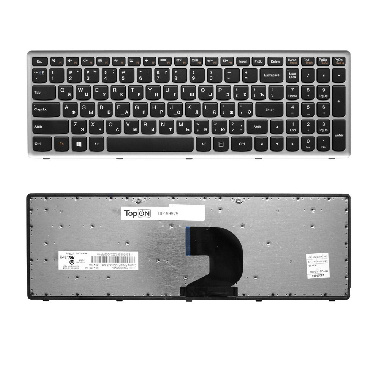 Клавиатура Lenovo IdeaPad Z500 черная (серая рамка)