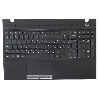 Клавиатура для ноутбука Samsung NP300V5A, NP305V5A черная с черным топкейсом