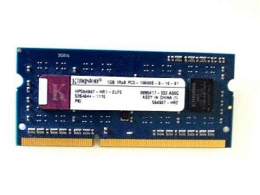Оперативная память SODIMM DDR3 1Gb PC3-10600S 1333MHz Kingston HP594907-HR1-ELFE для ноутбука