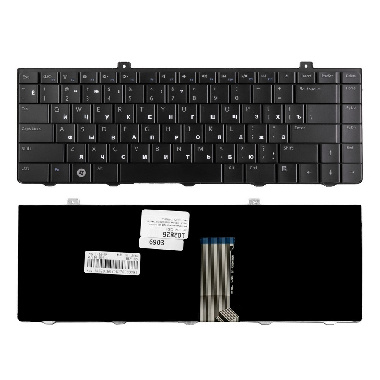 Клавиатура для ноутбука Dell Inspiron 1320, 1440 Series. Плоский Enter. Черная, без рамки. PN: V1008
