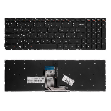 Клавиатура Lenovo Flex 3 1570, 3-15, 3-1580. Плоский Enter. Черная, без рамки. С подсветкой. PN: SN2
