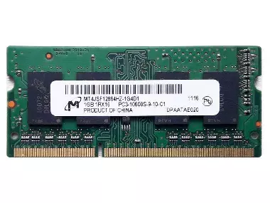 Оперативная память SODIMM DDR3 1Gb PC3-8500S 1066MHz Crucial MT4JSF12864HZ-1G4D1 для ноутбука