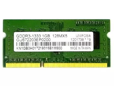 Оперативная память SODIMM DDR3 1Gb PC3-10600S 1333MHz Unifosa GU672203EP0200 для ноутбука